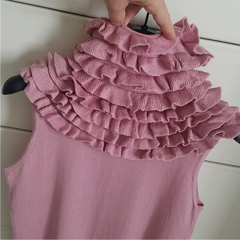 Magaschoni Ruffle Neck Sweater - Picture 2 of 10